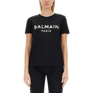 Balmain Classic Logo Print Black T-Shirt - NWT